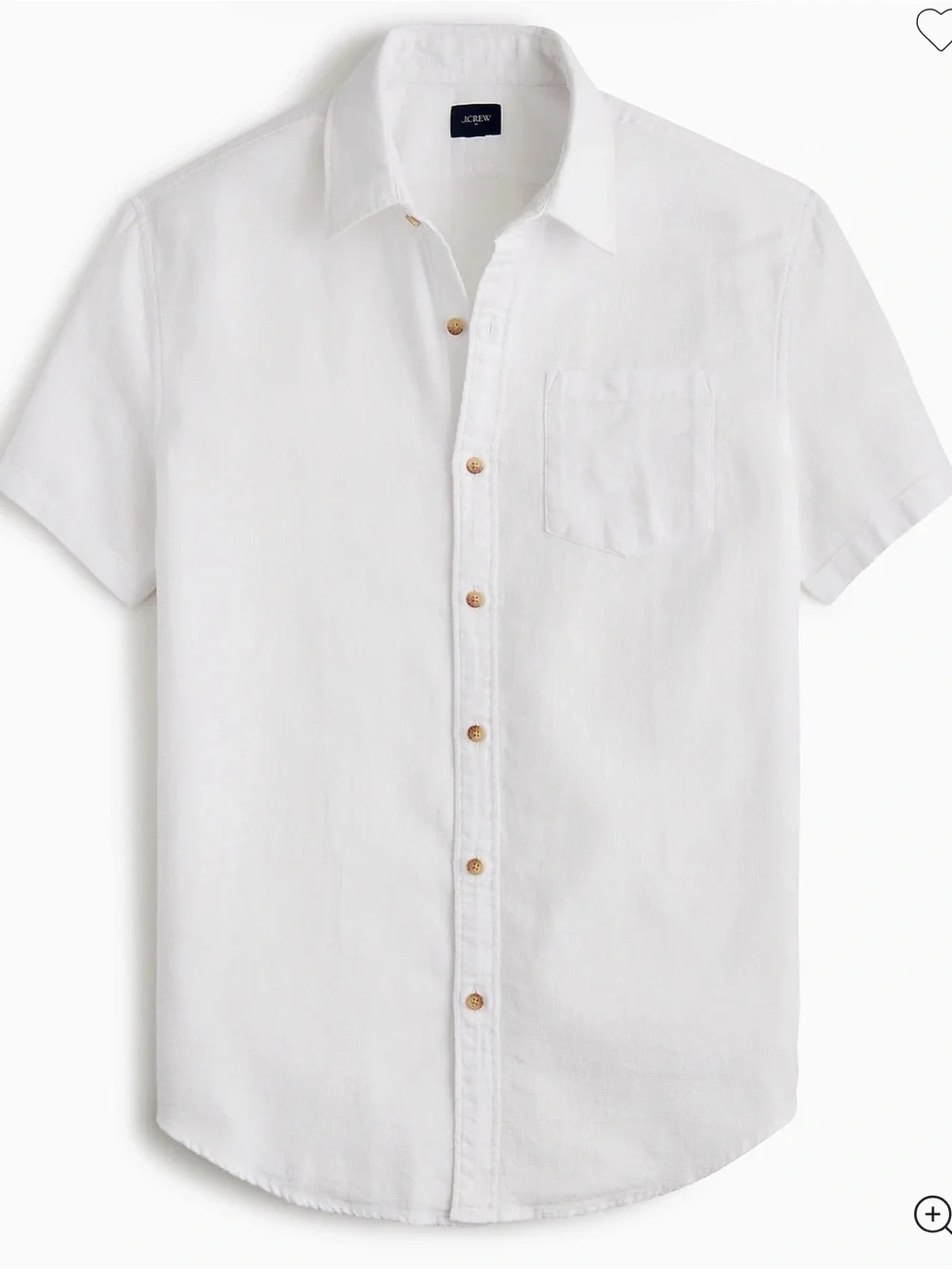 J Crew short sleeve harbor shirt size medium